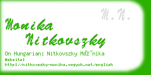 monika nitkovszky business card